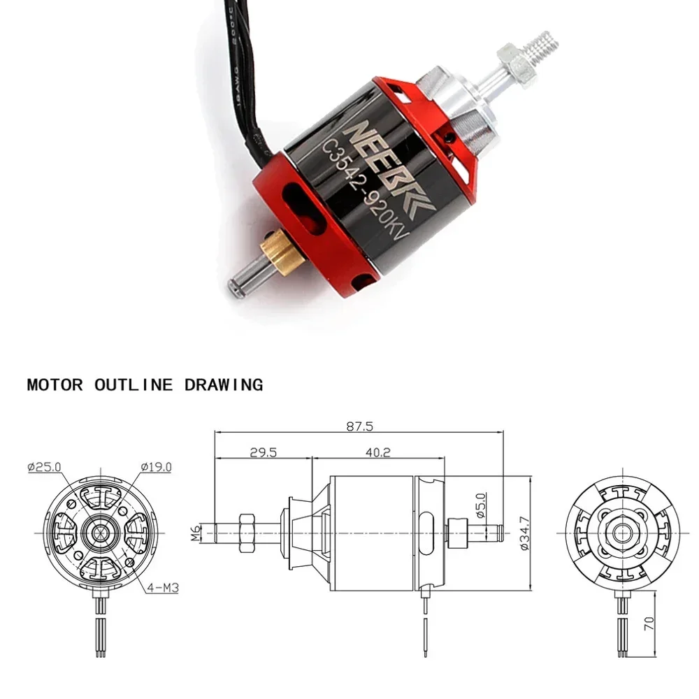1/2/4PCS 3542 920KV 1400KV Out - Brushless Motor Thrust Test Stand recension och pris